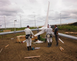 風力発電機の設置工事